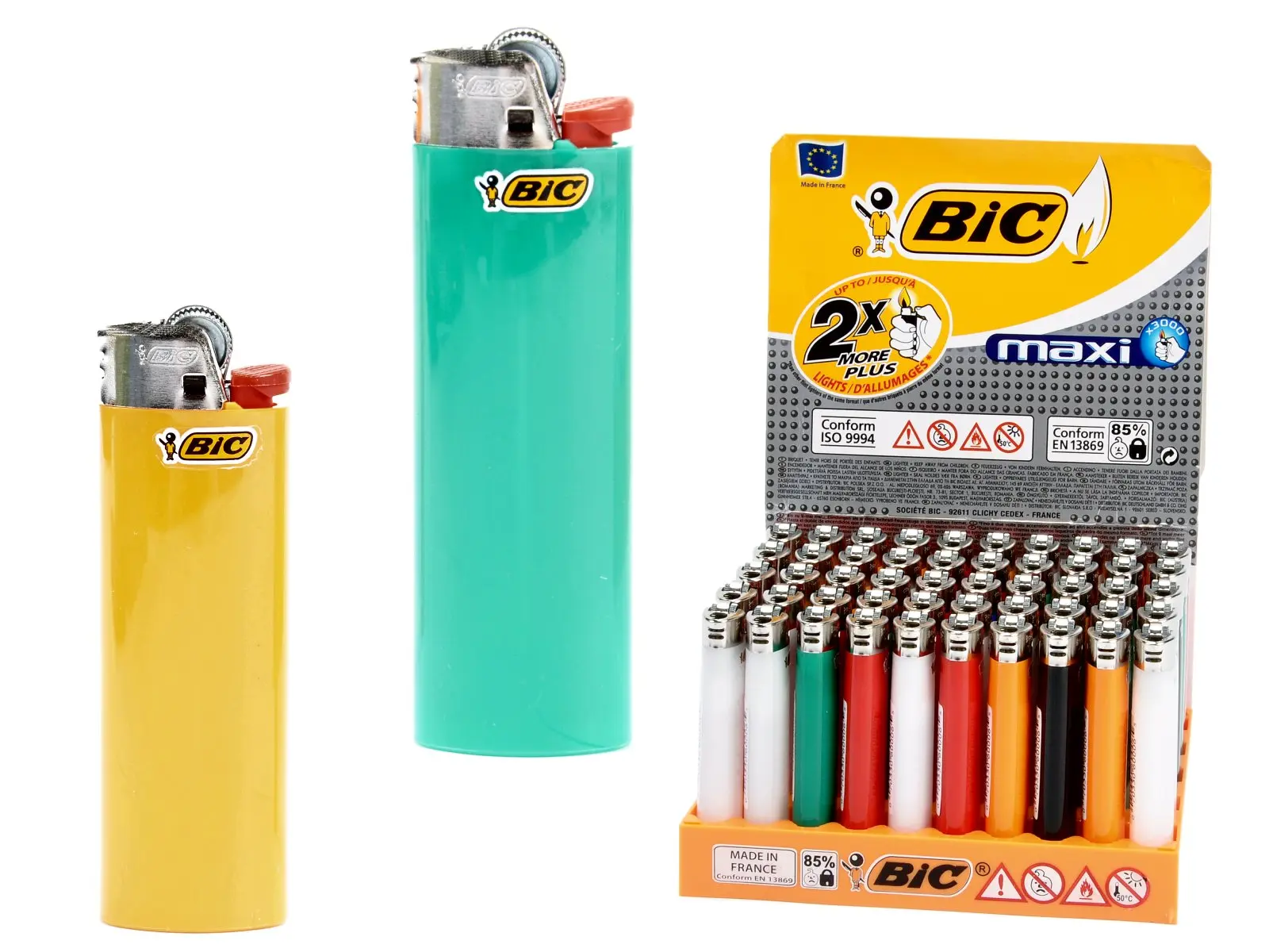 BIC Feuerzeug Maxi, versch. Farben Disp. x 50