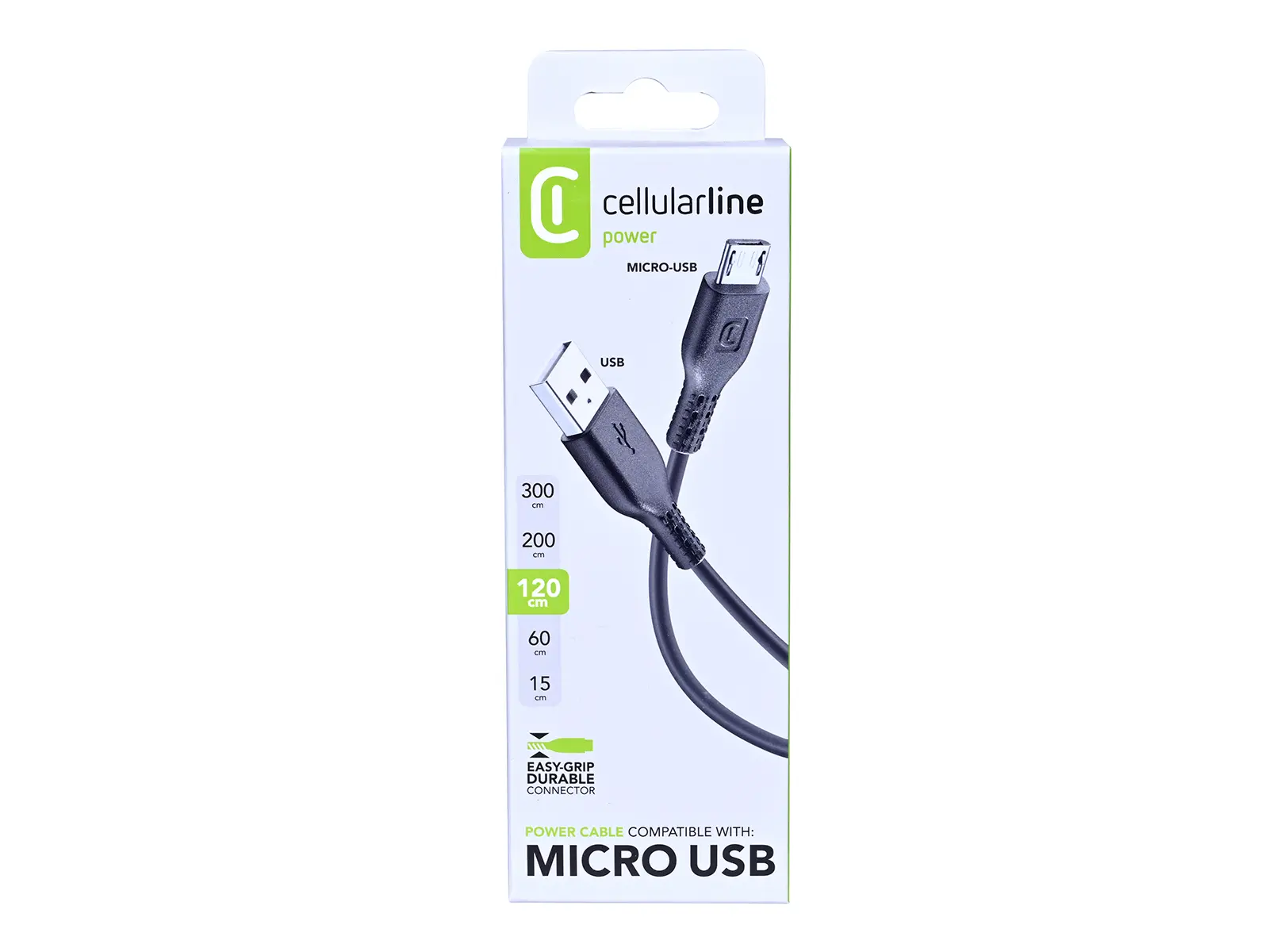 CL USB-A Kabel auf USB-Micro, 1,2m, schwarz