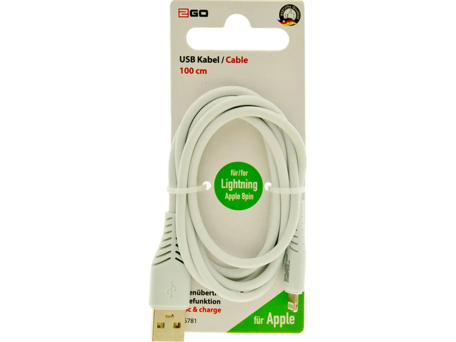 USB Ladekabel für Apple , weiß, 1m