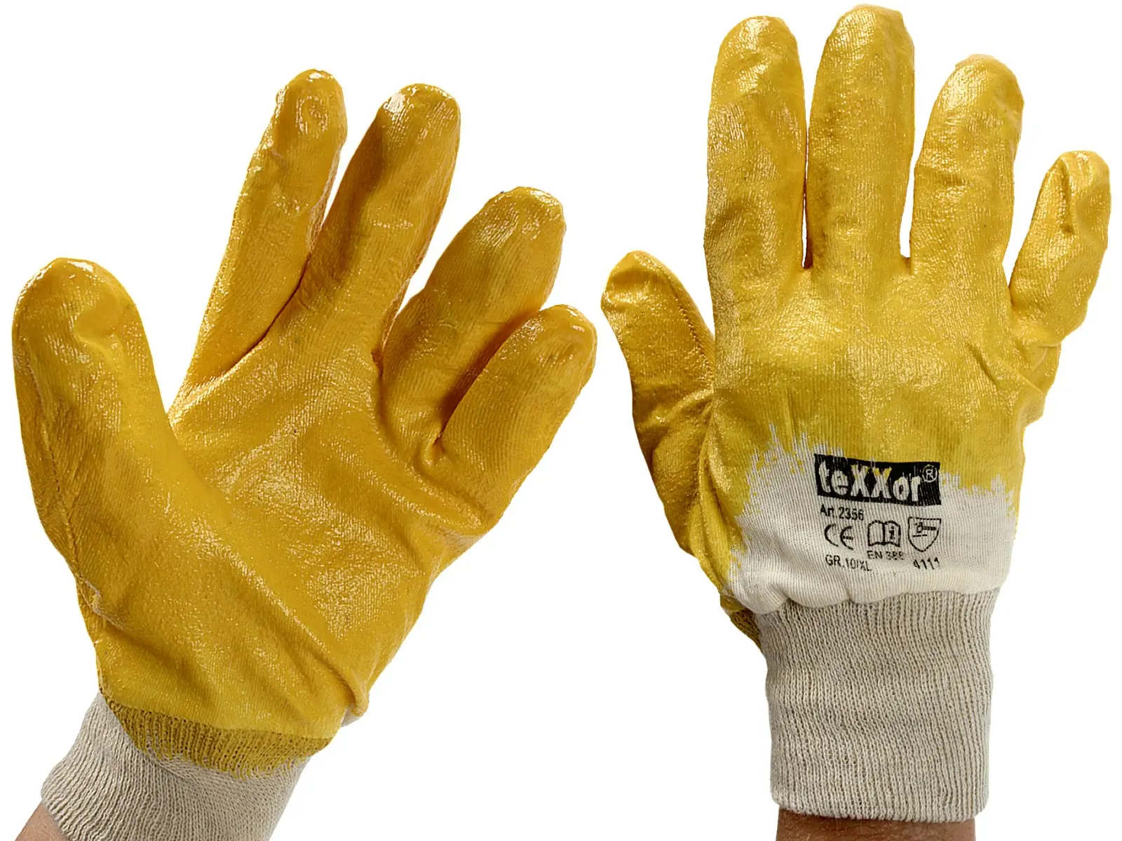 Arbeitshandschuhe gelb, Strickbund  VE12