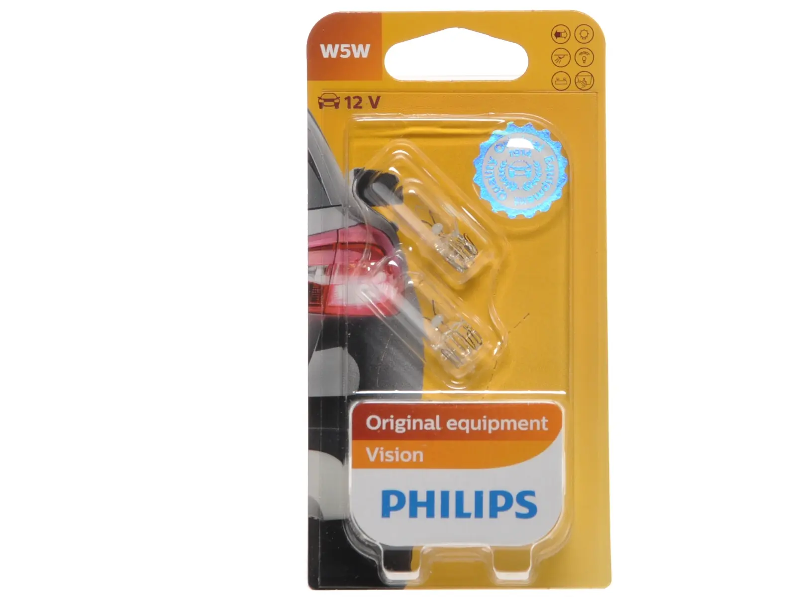 PHILIPS Vision W5W, 12V, 5W, weiss, duo