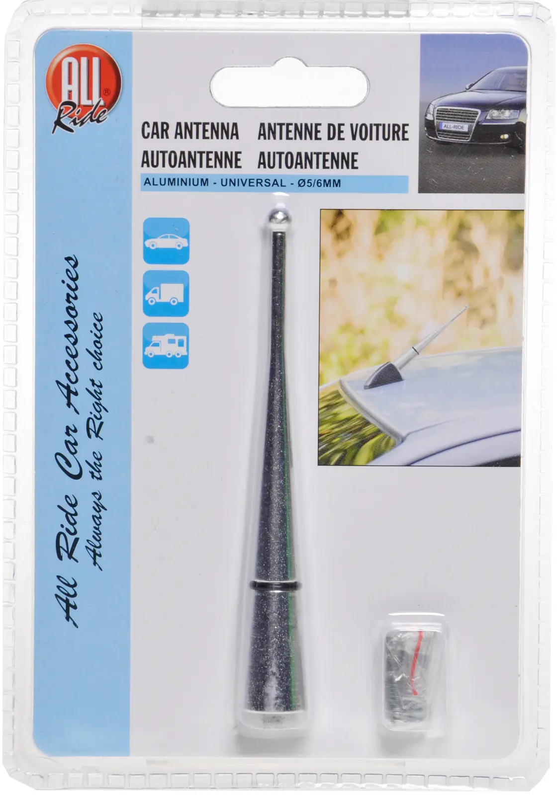 Radioantennenstab ALUMINIUM 10cm & Adapt